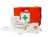 可掛牆膠質橙色小型急救箱連急救箱安全物品(10人以下適用)