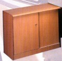 二層搪門式文件柜 750mm(高)木色