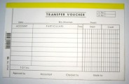 英文會計存票 <1771A> Transfer Voucher (4-Columns)