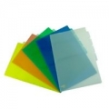 F4 透明膠質文件套 / 3層 / 綠色