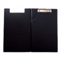 F4 雙摺包膠文件板夾 / 黑色