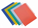 F4 透明膠質文件套 / 5層 / 藍色