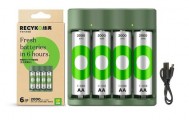 GP Recyko 綠再充電器B421(4槽/USB) 連4粒1=1000系列2000mAh AA鎳氫充電電池