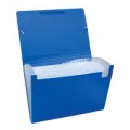 F4 膠質風琴形 (12層) 文件袋 / 藍色