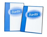 Bantex 2049 磨沙面顏色邊頂開文件保護套 / 紅色